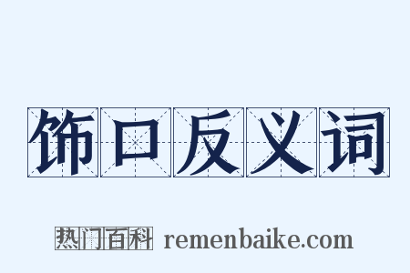 饰口反义词是什么意思的图片